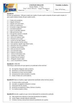 3º Ano Profº: Clécio Oliveira – Língua Portuguesa