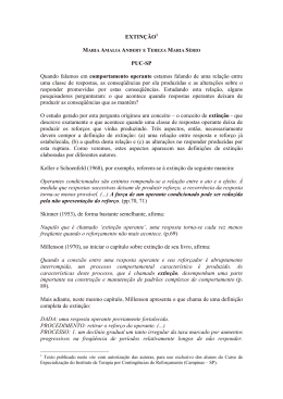 EXTIN&Ccedil;&Atilde;O PUC-SP Quando falamos em comportamento