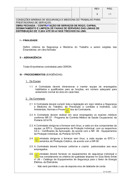 ESPEC. P/ OBRA FECHADA