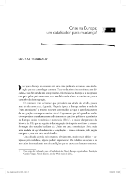 2- Crise na Europa: um catalisador para mudança?