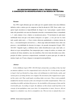 Do descontentamento com a técnica serial à concepção da