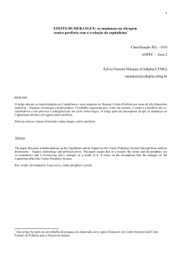 EFEITO BUMERANGUE: as mudan&ccedil;as na clivagem centro