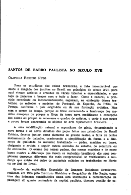 SANTOS DE BARRO PAULISTA NO S&Eacute;CULO XVII