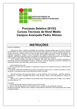 edital n&ordm; 10.2015 &ndash; prova