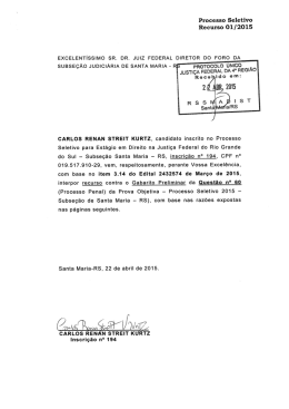 Recurso 001/2015 - Justiça Federal do Rio Grande do Sul