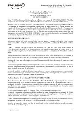 Resumo do Edital 2014