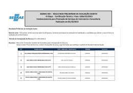 Resultado da Avalia&ccedil;&atilde;o Escrita