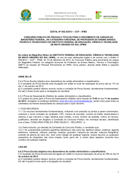 1 EDITAL Nº 002.4/2013 – CCP – IFMS CONCURSO PÚBLICO DE
