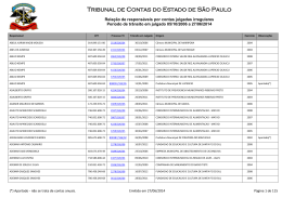 Contas julgadas irregulares pelo TCE-SP