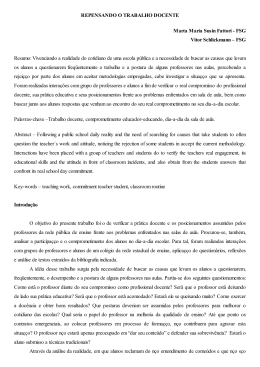 REPENSANDO O TRABALHO DOCENTE Marta Maria Susin Fattori