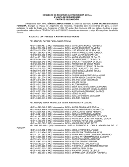 (MG) Interessados: INSS e MARCOLINA NUNES FERREIRA