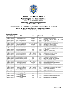Lista B - Ordem dos Enfermeiros