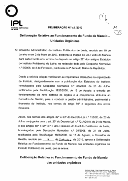 Delibera&ccedil;&atilde;o n.&ordm; 12/2010 - Instituto Polit&eacute;cnico de Leiria