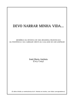 Devo narrar minha vida - Cecy Cony