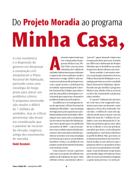Do Projeto Moradia ao programa