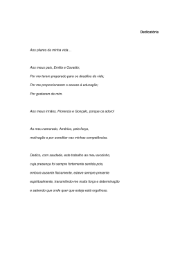 Dedicat&oacute;ria Aos pilares da minha vida&hellip;