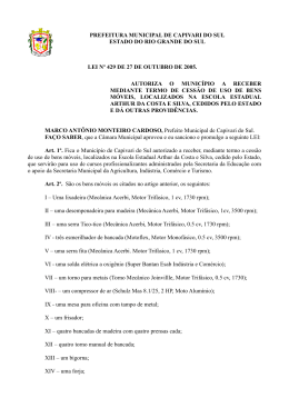 Lei 0429 - Câmara Municipal de Capivari do Sul