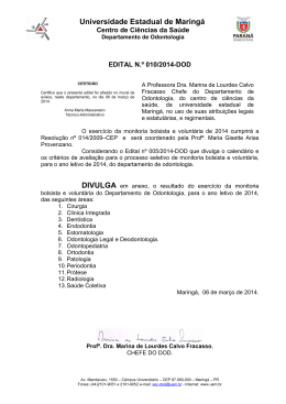 Abrir edital - Departamento de Odontologia