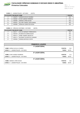 FACULDADE CI&Ecirc;NCIAS HUMANAS E SOCIAIS XING&Uacute; E