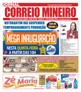 06/08/2014 Jornal Correio Mineiro - Prefeitura de Jacuí