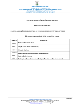 Informações Edital [  ] - Sinduscon-ES