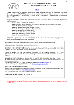 EDITAL DE LICITA&Ccedil;&Atilde;O