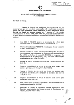 Relatório, homologação e adjudicação