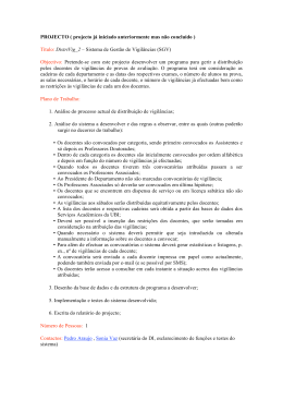 PROJECTO ( projecto já iniciado anteriormente mas não concluído