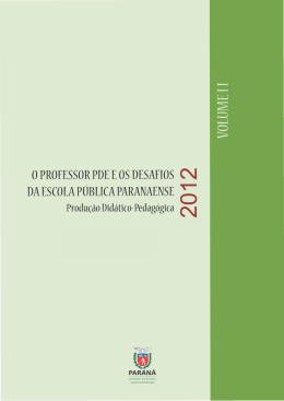 1- apresenta&ccedil;&atilde;o - Secretaria de Estado da Educa&ccedil;&atilde;o do Paran&aacute;