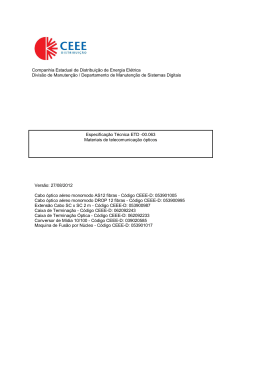 ETD-00.063 Materiais de telecomunica&ccedil;&atilde;o &oacute;pticos