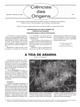 Ciencias das Origens nº 6.indd - Sociedade Criacionista Brasileira
