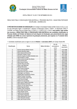 Portador de Diplomas UFMS 2012 - Copeve