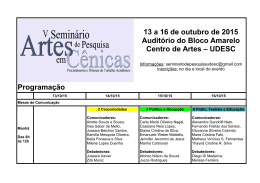 programa&ccedil;&atilde;o do evento - Ceart