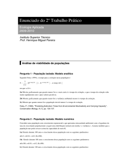 Enunciado do 2&ordm; Trabalho Pr&aacute;tico