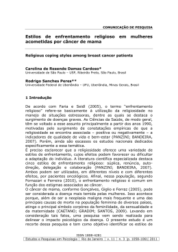 Estilos de enfrentamento religioso em mulheres acometidas por