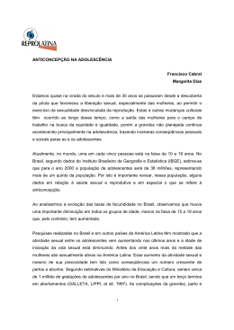 ANTICONCEP&Ccedil;&Atilde;O NA ADOLESC&Ecirc;NCIA Francisco Cabral