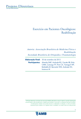 Exercício em Pacientes Oncológicos: Reabilitação