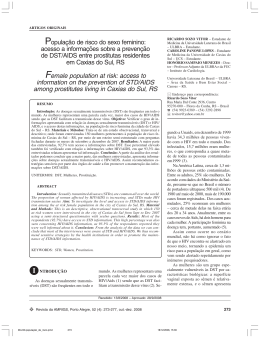 Popula&ccedil;&atilde;o de risco do sexo feminino: acesso a