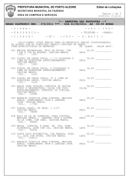 Edital de Licita&ccedil;&otilde;es PREFEITURA MUNICIPAL DE PORTO ALEGRE