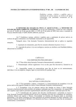 Instrução Normativa Interministerial MPA/MMA nº 001, de 03 de