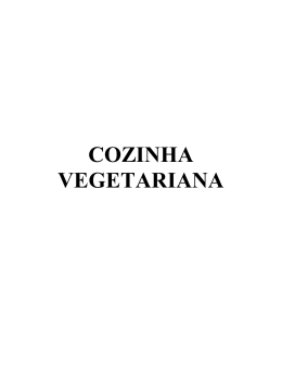 Receitas Variadas Vegetarianas