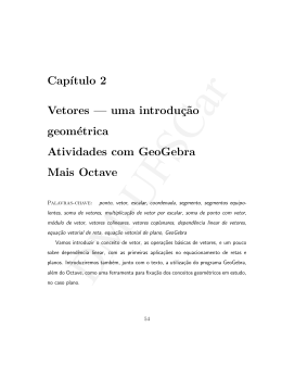 Cap´ıtulo 2 Vetores — uma introduç˜ao geométrica Atividades com