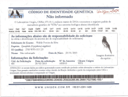 coDIGo DE IDENTIDADE GENETIQA Não informado i