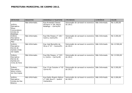 Presta&ccedil;&atilde;o de Contas Prefeitura de Carmo