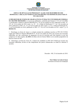 Homologa Rela&ccedil;&atilde;o Nominal das