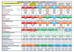 CALENDÁRIO DE LOTAÇÃO - JANEIRO 2016 - 4a
