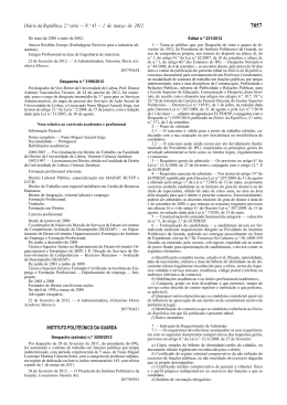 Edital n.&ordm; 231/2012 - Sindicato Nacional do Ensino Superior