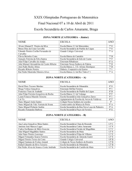 Dados dos Finalistas 2011