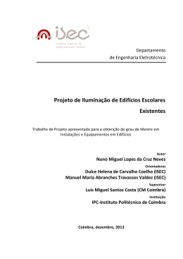 Projeto de Ilumina&ccedil;&atilde;o de Edif&iacute;cios Escolares Existentes