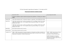 Programa do Stand - CAP - Agricultores de Portugal